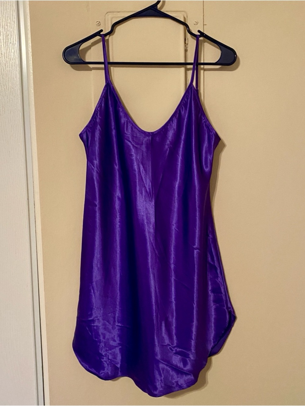 Vintage Honors Intimates Purple Satin Slip Dress